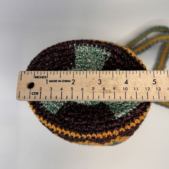 Veranda Wear Crossbody Bag Pink Multicolor Woven Boho Hippie Festival Handmade - Picture 7 of 10